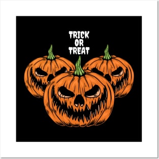 Halloween Pumpkins, Trick or Treat III Posters and Art